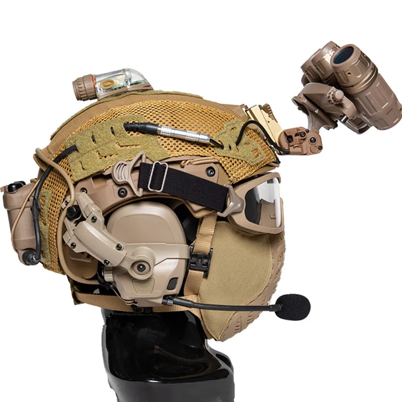 Тактический микрофон FTP BUMP Helmet EX Airsoft простая система черный/песок/серый | Спорт и