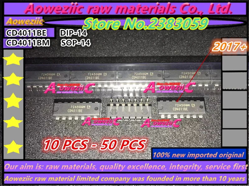 Aoweziic 2017 + 100% новый импортный оригинальный CD4011CD4011BE DIP 14 CD4011BM SOP четыре пути 2 входа