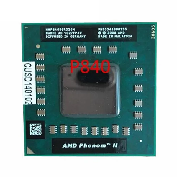 Оригинальный ноутбук AMD Athlon CPU II три ядра HMP840SGR32GM P840 1 9 ГГц 25 Вт|Процессоры| |