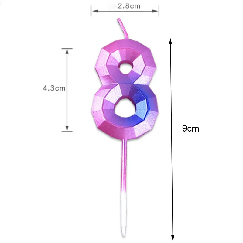 Colorful Number 0-9 Happy Birthday Cake Candles Topper Decor Party Supplies DIY Home Candle | Дом и сад