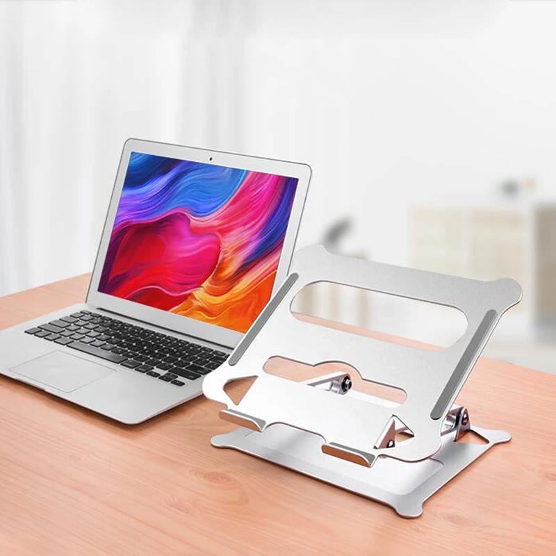 Портативная подставка для ноутбука из алюминиевого сплава регулируемая MacBook Air