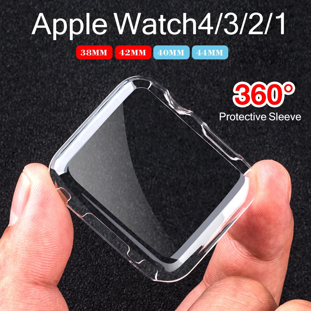 

Fully transparent, fully cover and semi cover plastic protective soft shell for Apple watch series 38mm 40mm 42mm 44mm case
