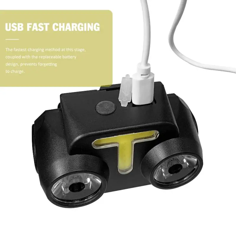 Велосипед Т-образный светильник USB Перезаряжаемые велосипедный головной