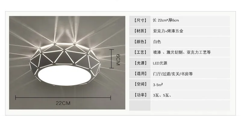 Светодиодный потолочный светильник для кабинета лампа с трещинами