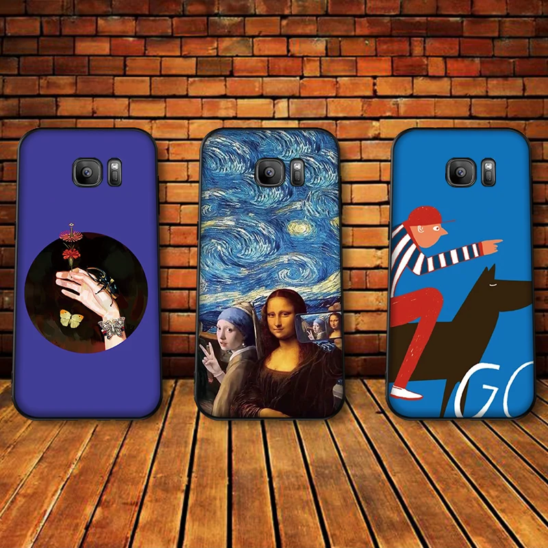 Мультяшная девочка мягкий силиконовый чехол для Samsung A3 4 5 6 Plus 7 8 910 20 30 40 50 60 70 2018 M40 J6 Coque on.