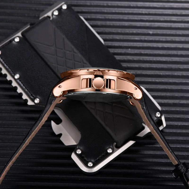 

ONOLA brand luxury watch man 2021 rose gold leather waterproof Vintage designer wristwatch male fashion casual relogio masculino