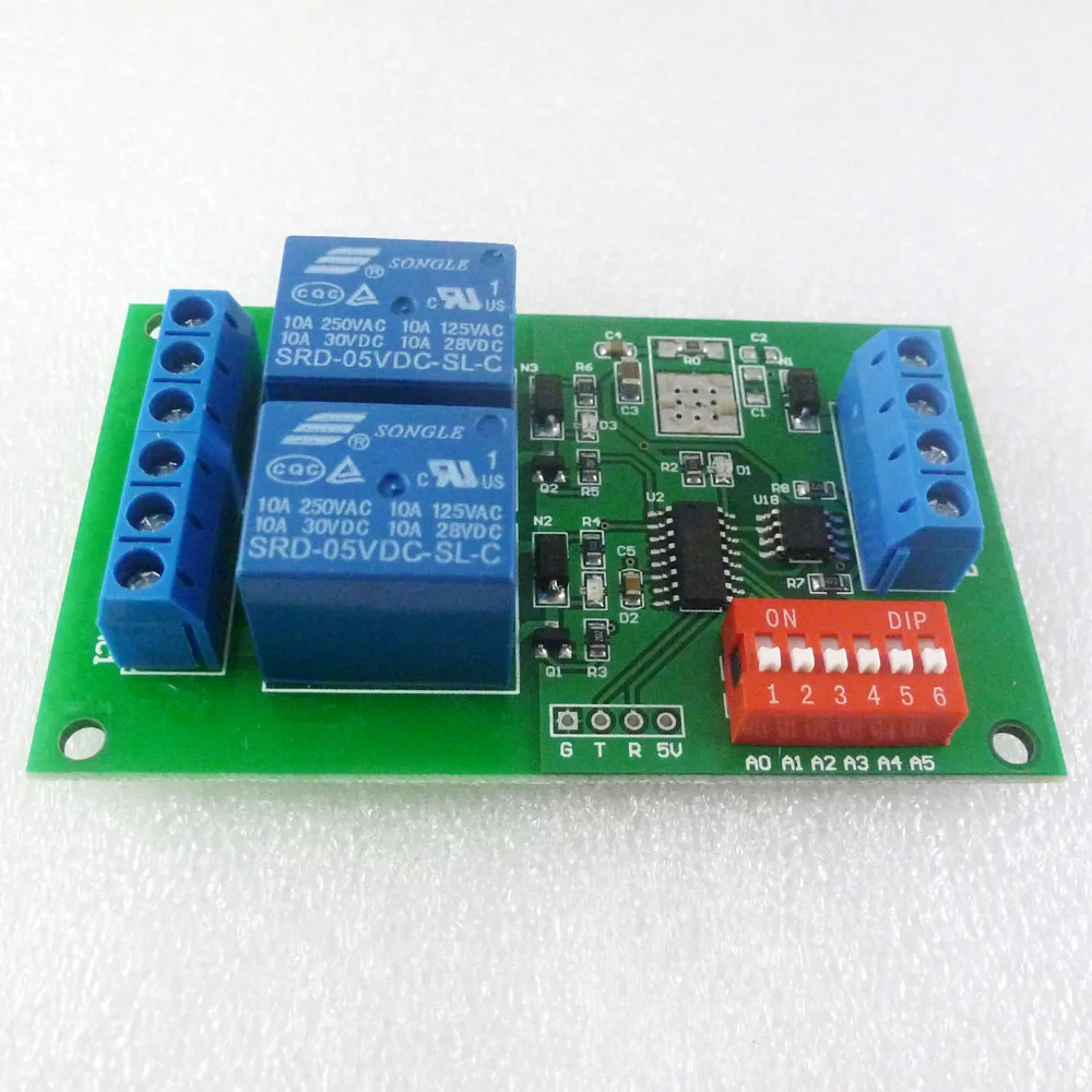 DC 5V/12V/24V 2 канала RS485 реле с протоколом Modbus RTU ptz-камеры блок программируемого