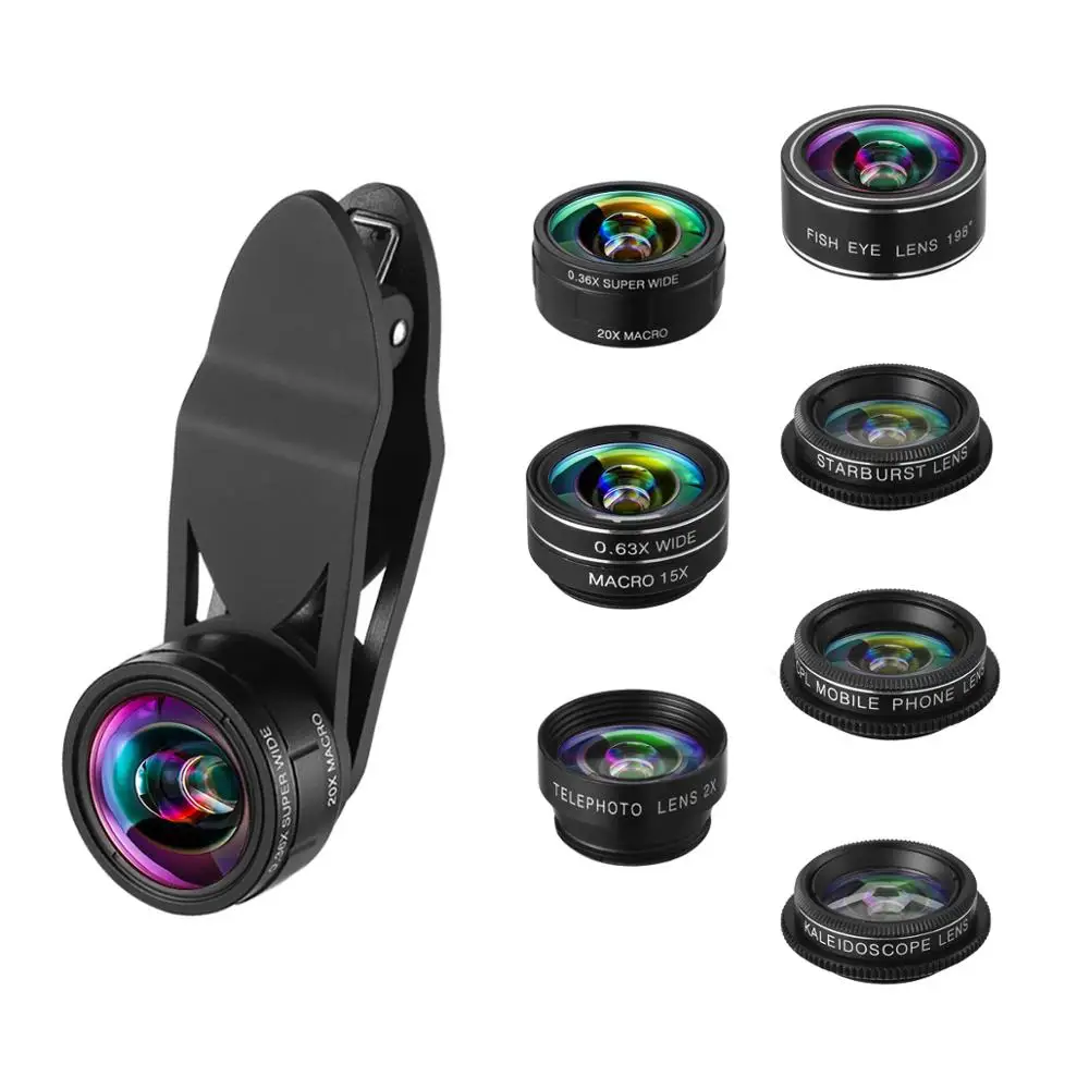 Комплект линз для телефона ORIA 9 в 1 суперширокоугольный объектив с увеличением 0 36x