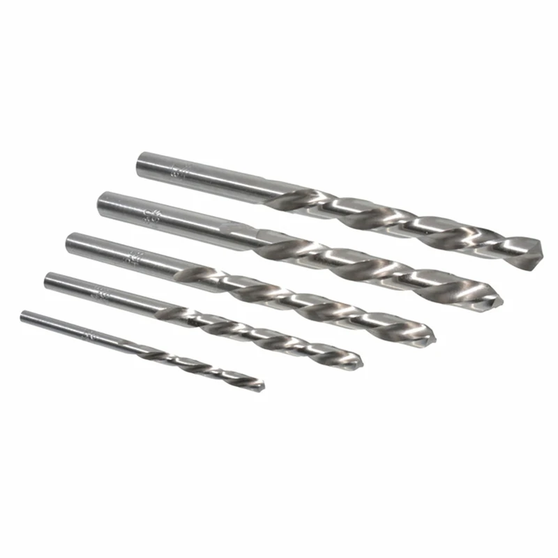 

5pcs/set High Speed Steel HSS Straight Shank Twist Drill Bit Electric Drill Tool