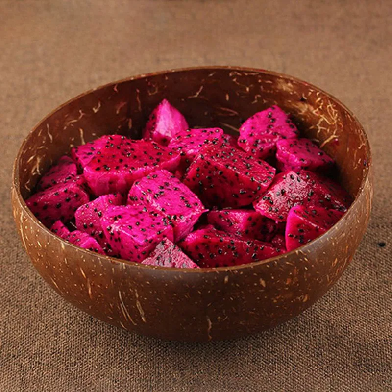 Естественный чашка в виде кокоса украшения фруктовый салат лапша рис чаша