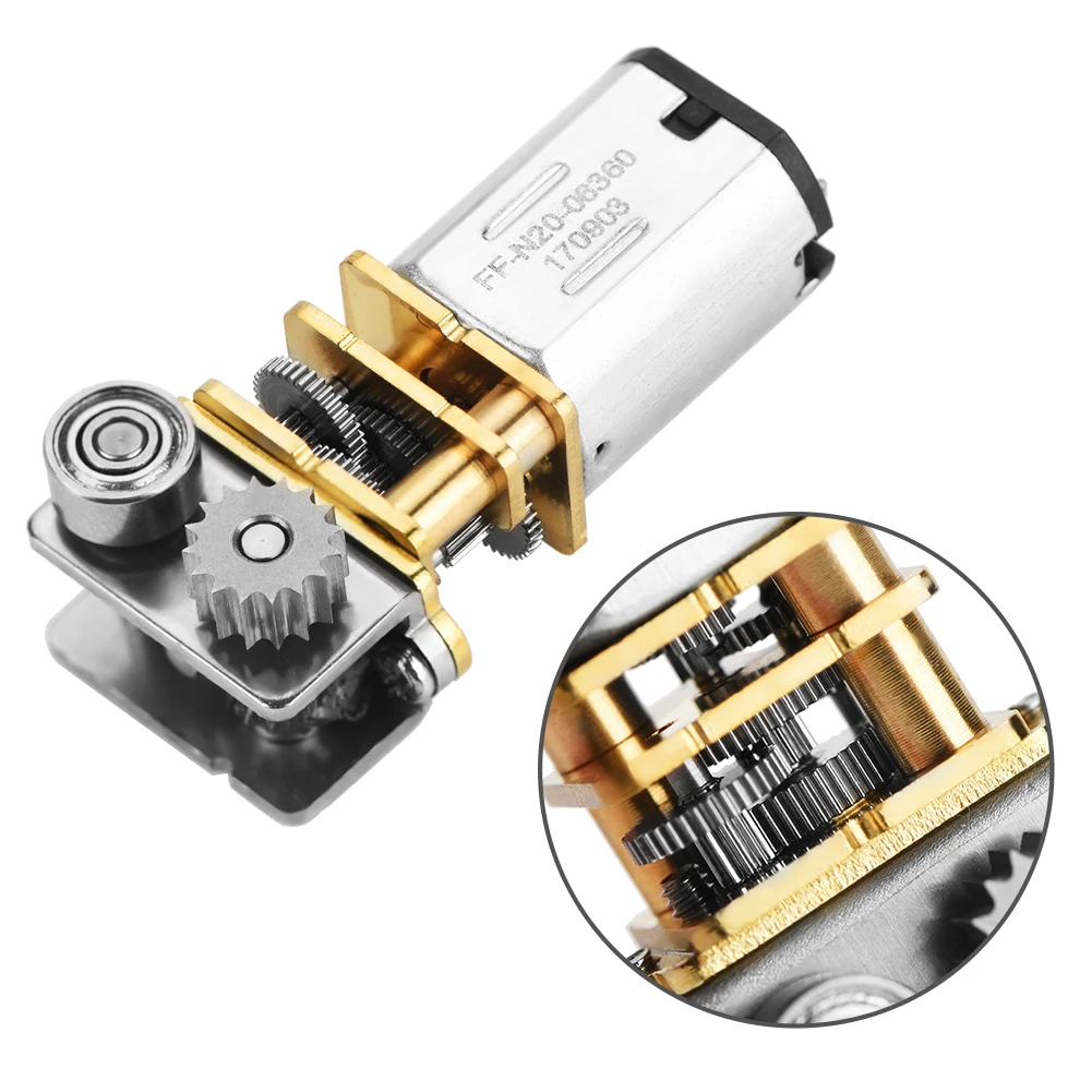 11 об/мин N20 прямоугольный металлический редуктор Микро редукторный двигатель