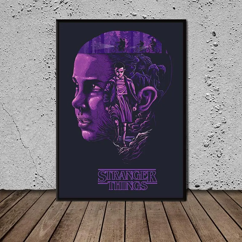 

Stranger Things Wallpaper Oil Painting Posters and Prints Wall Decor for Living Room Canvas Painting Wall Art Picture Home Dcor