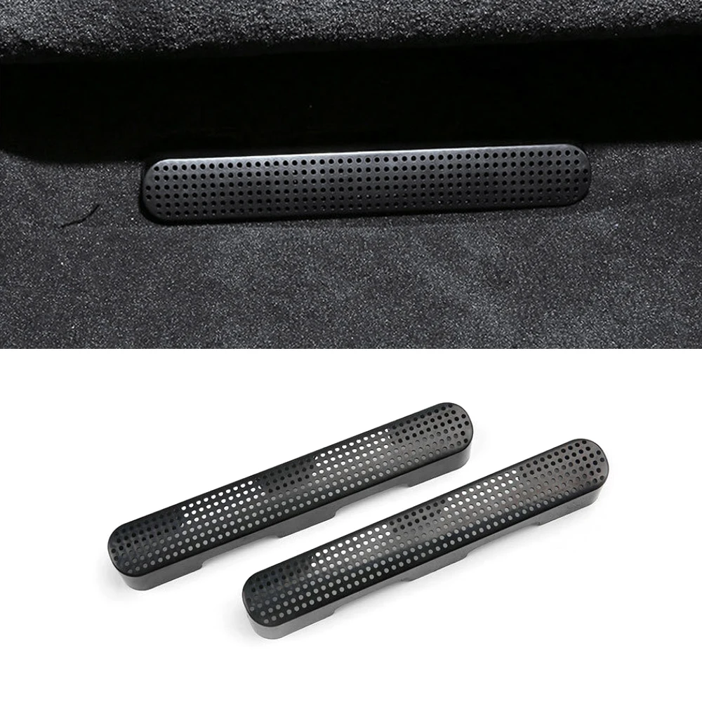 For Audi Q7 4M 2016-2021 Q8 2019 2020 2021 2PCS Car Under Seat Air Conditioning Outlet Cover Back Seat Air Vent Protector Grille