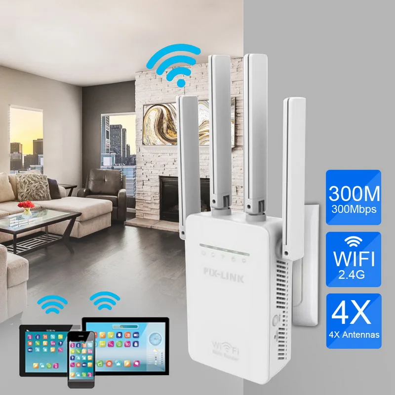 300 Мбит/с Wi-Fi сигнал сети ретранслятор маршрутизатор домашней 802.11b/g/n 2 порта на
