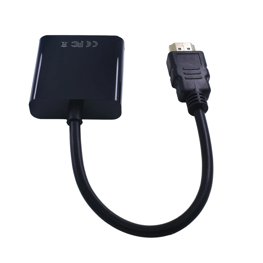 1080P цифро аналоговый HDMI штекер в VGA Женский видео конвертер аудио адаптер для ПК DVD
