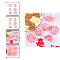 biscuit mold eye catching convenient 3d chinese new year fortune diy biscuit mold cookie cutter fondant mold 6pcsset