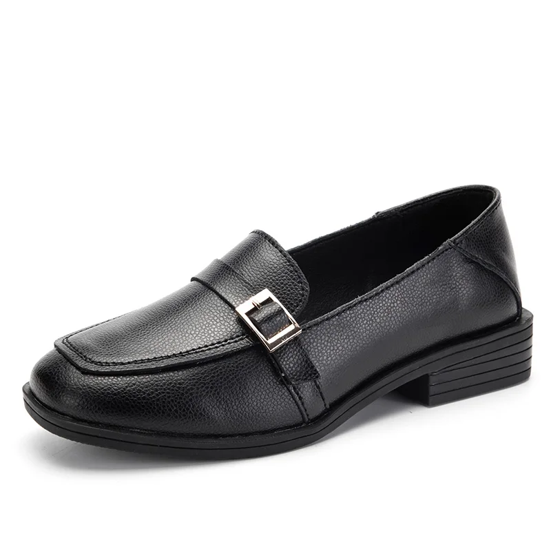 Женские лоферы на плоской подошве STQ Повседневные слипоны из натуральной кожи