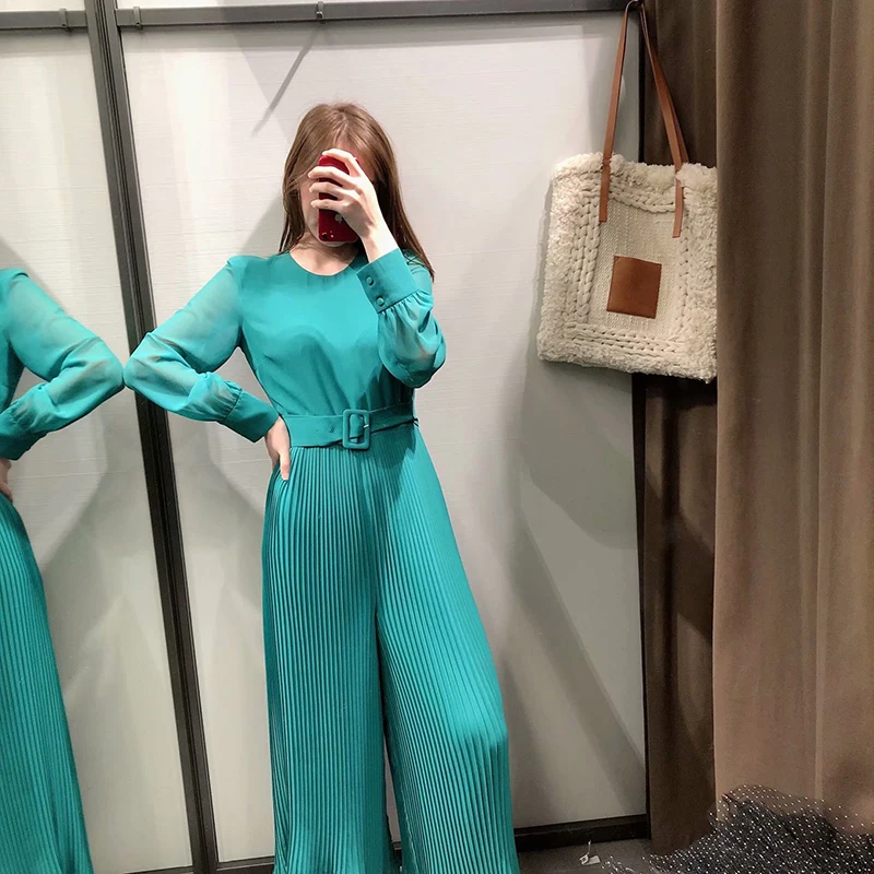 Женский Повседневный однотонный комбинезон весенний свободный женский с