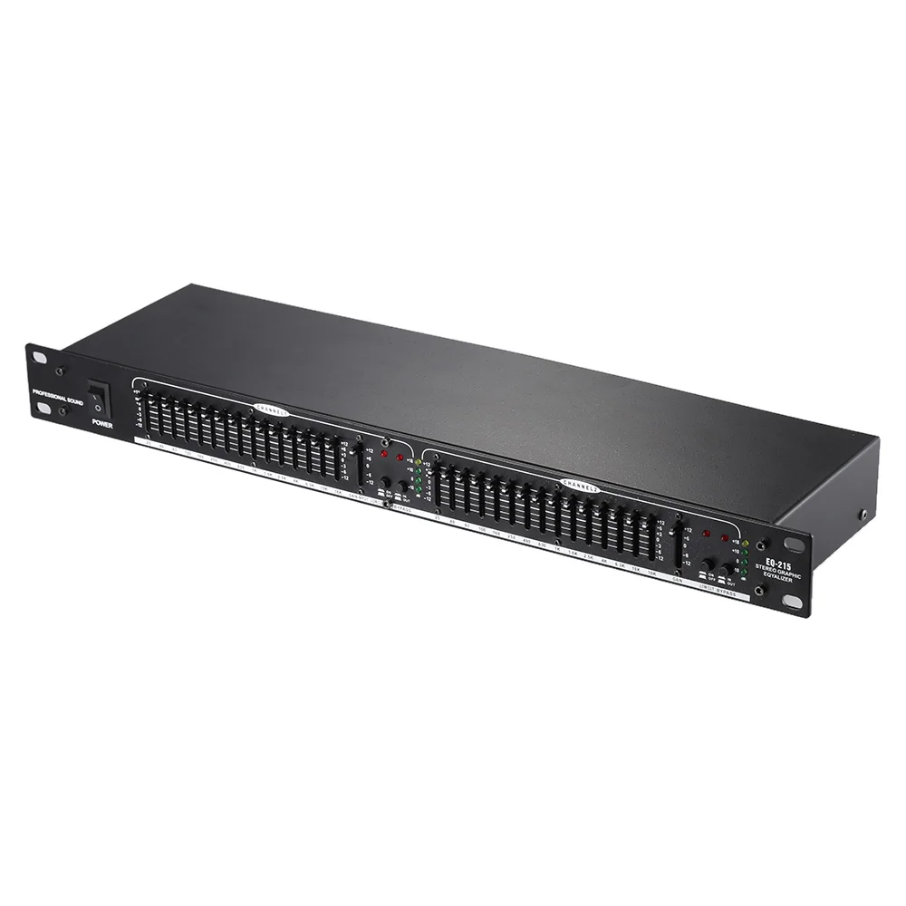 

High Quality EQ-215 Dual Channel 15-Band Equalizer 1U Rack Mount