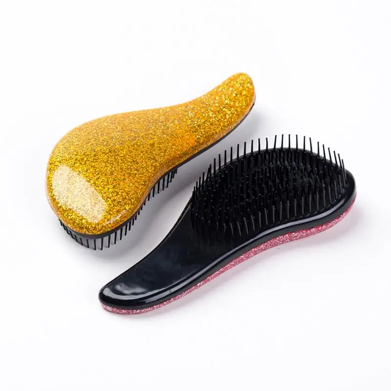 

Hair Styling1pcs Hot Handle Comb Anti-static Massage Hair Brush Tangled Tangled Shower Shower Sparkling Massage Comb Comb Salon