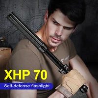 most powerful led flashlight usb xhp70 telescopic baton self defense xhp50 2 tactical flash light rechargeable defense hand lamp