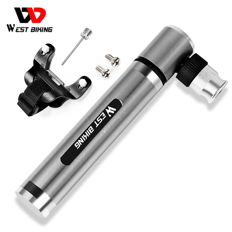 

WEST BIKING Bike Pump With Needles Hand Air Pumps Cycling Tire Inflator Schrader Presta Valve Hose Portable Mini Bicycle Pump
