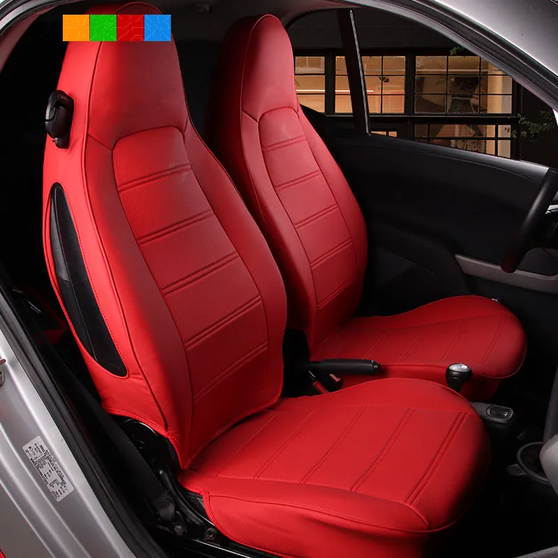 Four Seasons Pu Leather Car Seat Covers Surrounded for Smart fortwo 2009 2010 2011 2012 2013 2014 Interior Styling Accessories | Автомобили