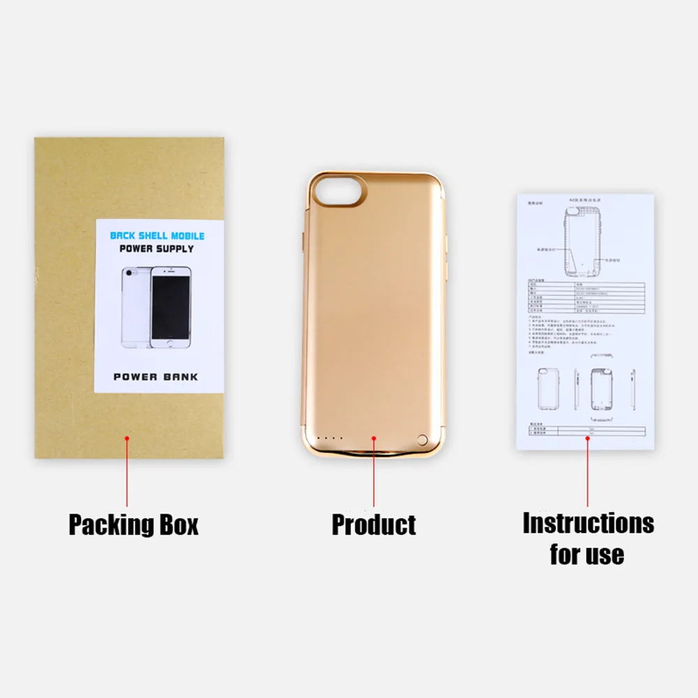 

Battery Charger Case For iPhone 6 7 8 6s Plus Battery Case External Charger Cover Cases Backup PowerBank Charging Cases