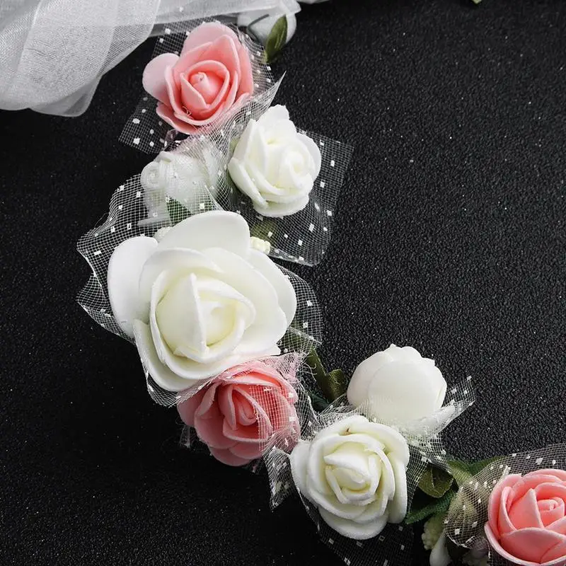 Головной убор 50 см свадебные аксессуары для волос искусственные цветы венок