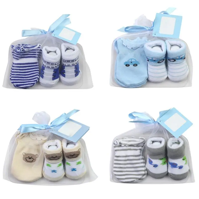 

Baby Socks+Anti-Scratch Gloves Set for Baby Boys Infant 0-6 Months Newborn Gifts K1MA Hot 2020