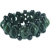 2020 new natural hetian jade hollow beads bracelet vintage lucky jade bracelet mens jewelry gifts