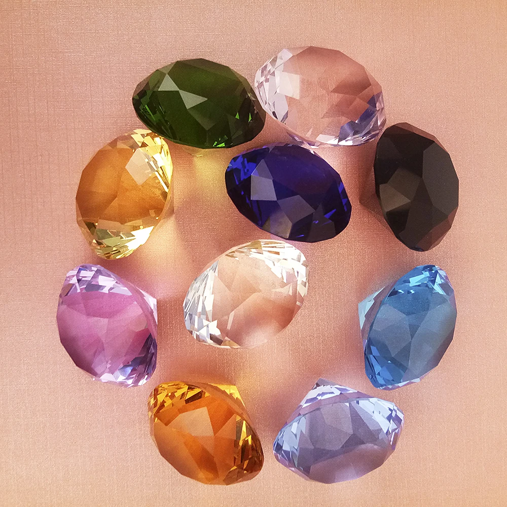 

Luxurious 30mm/40mm 1pc K9 Crystal Diamond Modern Colorful Decoration DIY Pendants Accessories