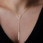 2021 Новое минималистичное простое металлическое короткое ожерелье в европейском и американском стиле, подарки