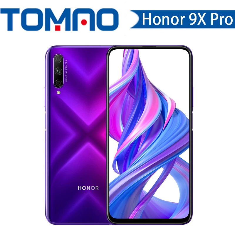 Honor 9X Смартфон Honor 9X Pro 4000 мАч батарея 7нм Kirin 810 48MP Авто всплывающий caemra Google Play поддержка