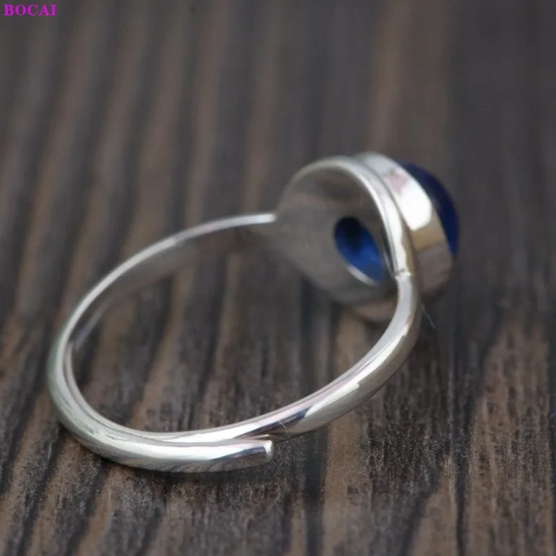 Женское кольцо из серебра 925 пробы с синим корундом | Украшения и аксессуары