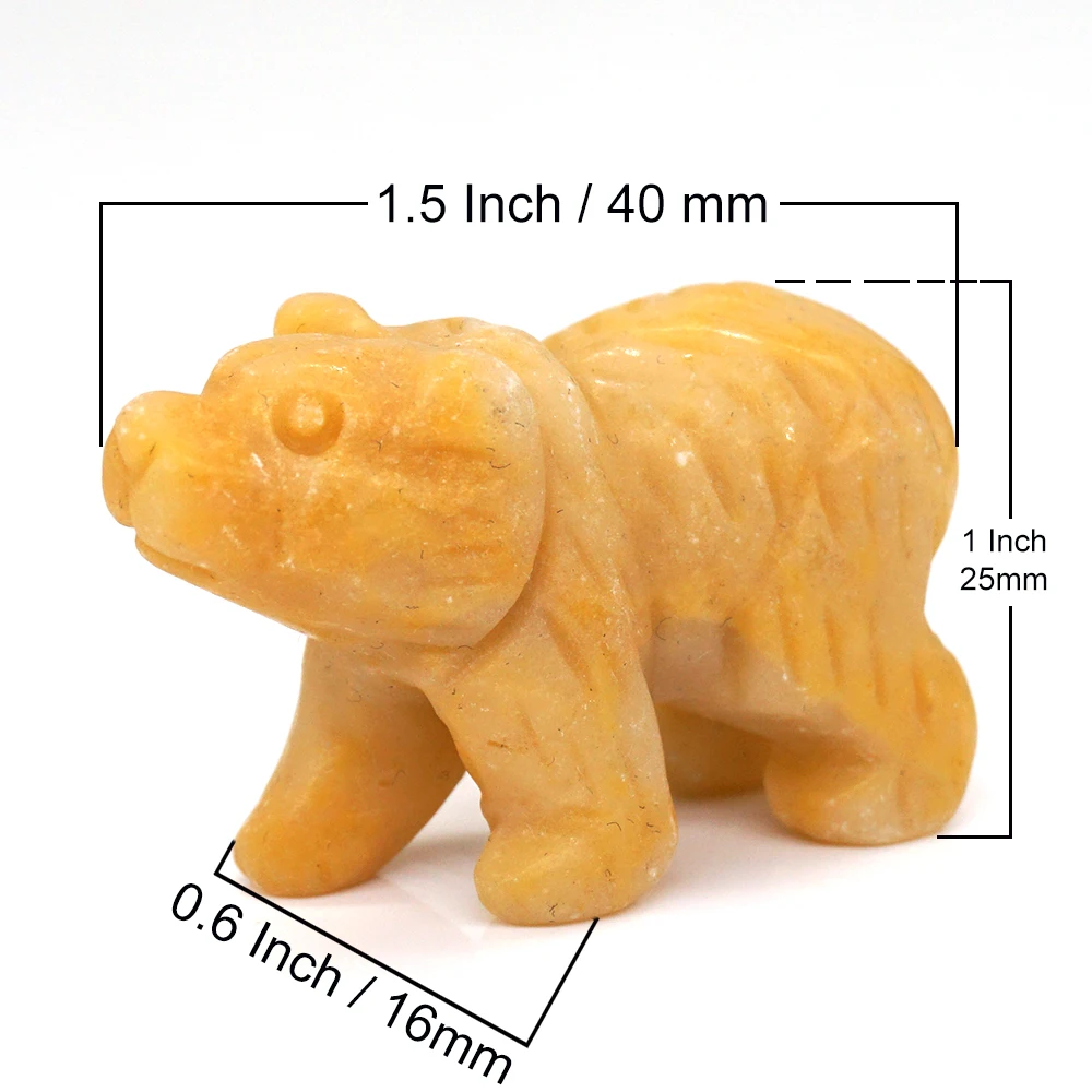 Фигурка из драгоценного камня 1 5 дюйма статуэтка медведя натуральный камень