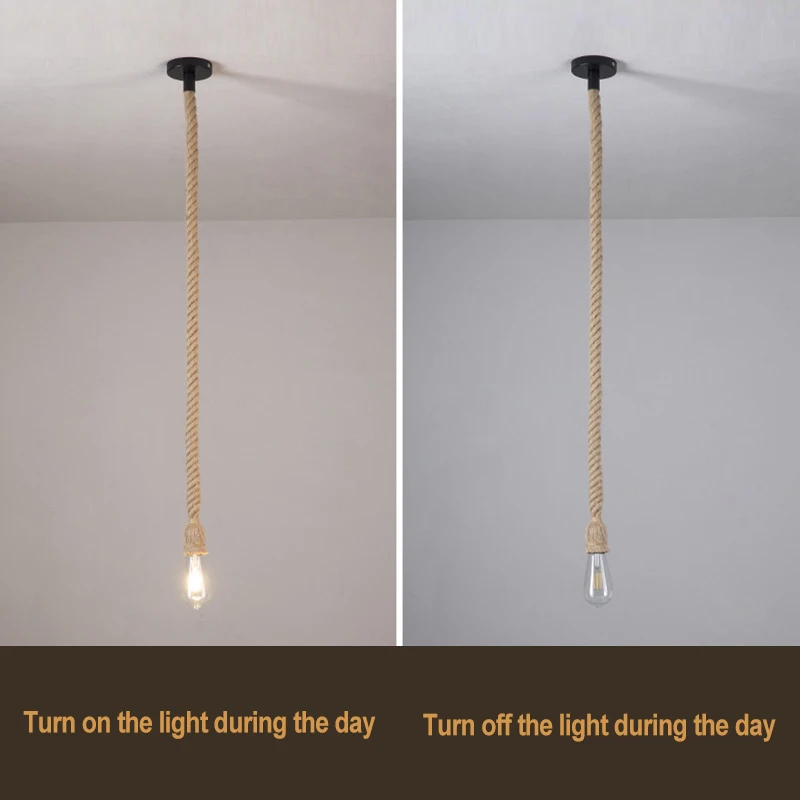 E27 винтажная креативная индивидуальная промышленная Лофт люстра из пенькового