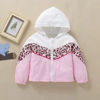 new winter spring fall kids clothes baby girl jacket baby girl coat leopard patchwork long sleeve hooded zipper kids coats 1 6y