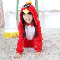 kids halloween costumes cartoon animal red bird cute outfit flannel special party boy girl onesie pajama suit