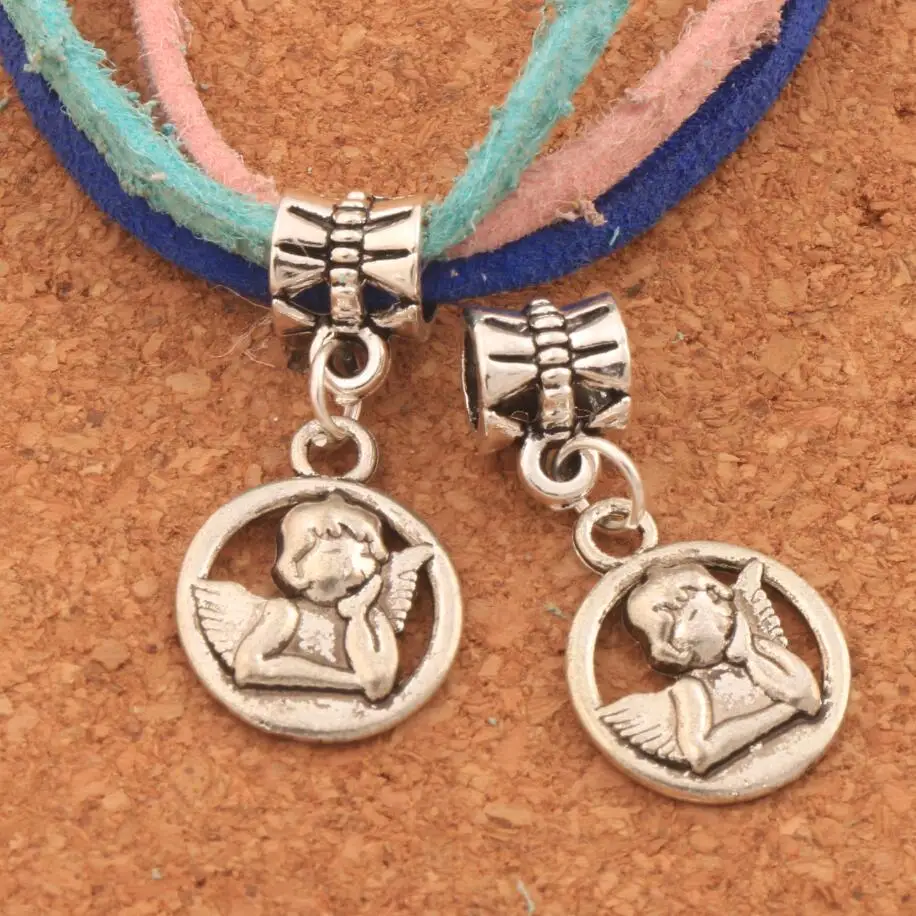 

Baby Angel Of Caring Big Hole Beads 27.8x13.2mm 100PSC Zinc Alloy Dangle Fit European Charm Bracelets Jewelry DIY B125