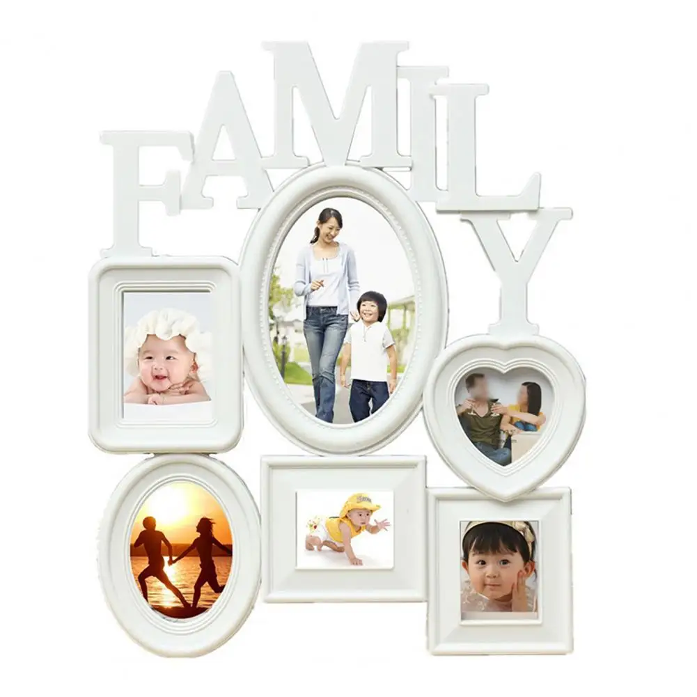 

Photo Frame Multi-sized White Plastic Hanging Picture Holder for Room Decor