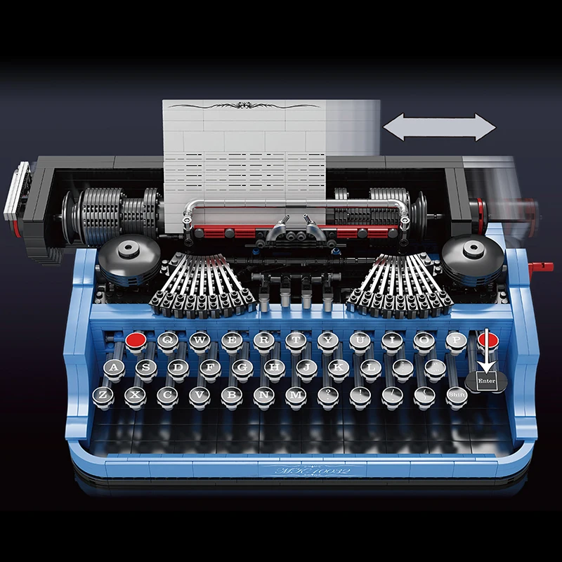 

MOULD KING 10032 The Classic Typewriter Model Assembly Building Blocks Educational Bricks Creative Toys For Kids Christmas Gifts