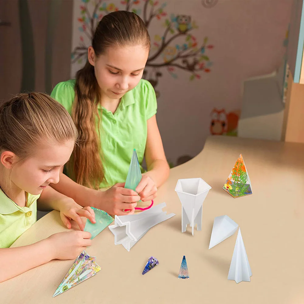 

Cone Silicone Resin Mold DIY Hexagonal Pentagonal Cone Moulds For Candle Soap Making Pendant Casting Jewelry Handmade Tools