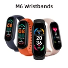 Смарт-браслет M6 для мужчин и женщин, фитнес-трекер, монитор сердечного ритма и артериального давления, спортивные водонепроницаемые Смарт-часы для Xiaomi IOS