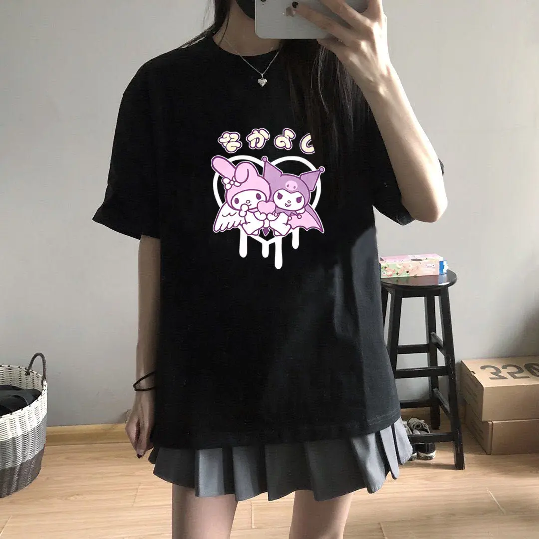 

Y2k Cotton Summer Oversized Women T-shirt Cartoon Lolita Girls Tee Kawaii Anime T Shirt Casual Harajuku Tops Vintage Clothes 90s