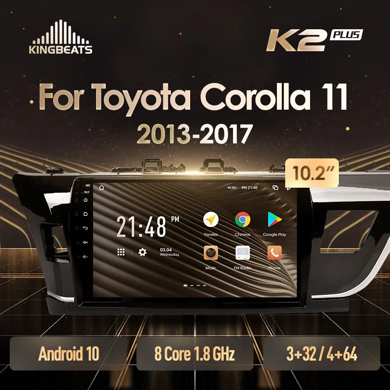 KingBeats штатное головное устройство For Toyota Corolla 11 Middle East Edition 2013 2017 GPS Android 10