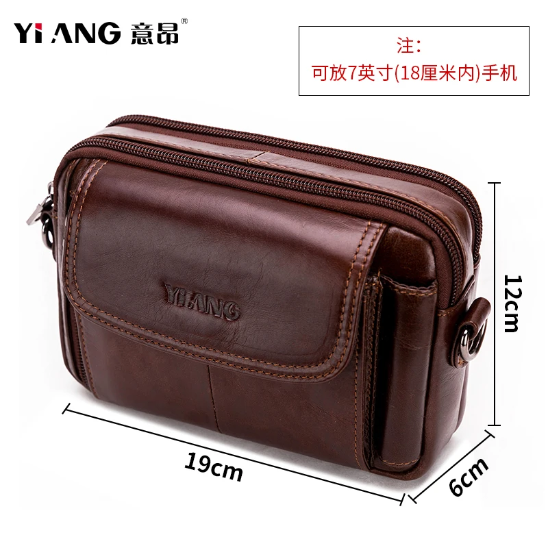 Винтажная мужская сумка мессенджер из натуральной кожи Мужская мини Дорожная