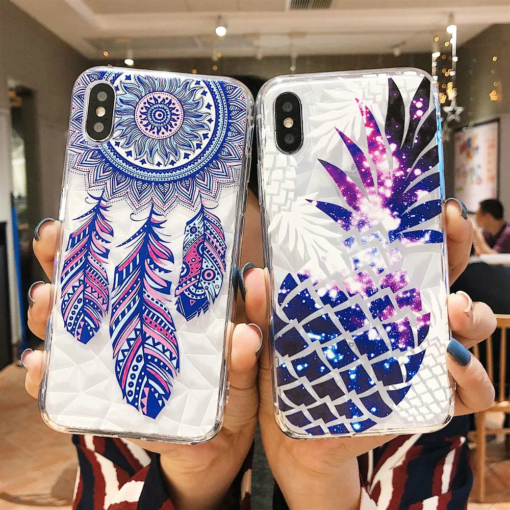 LCHULLE чехол для IPhone 11 Pro Max Se 2 Dreamcatcher ананас прозрачный мягкий Iphone XR X XS 7 8 Plus SE 2020 |