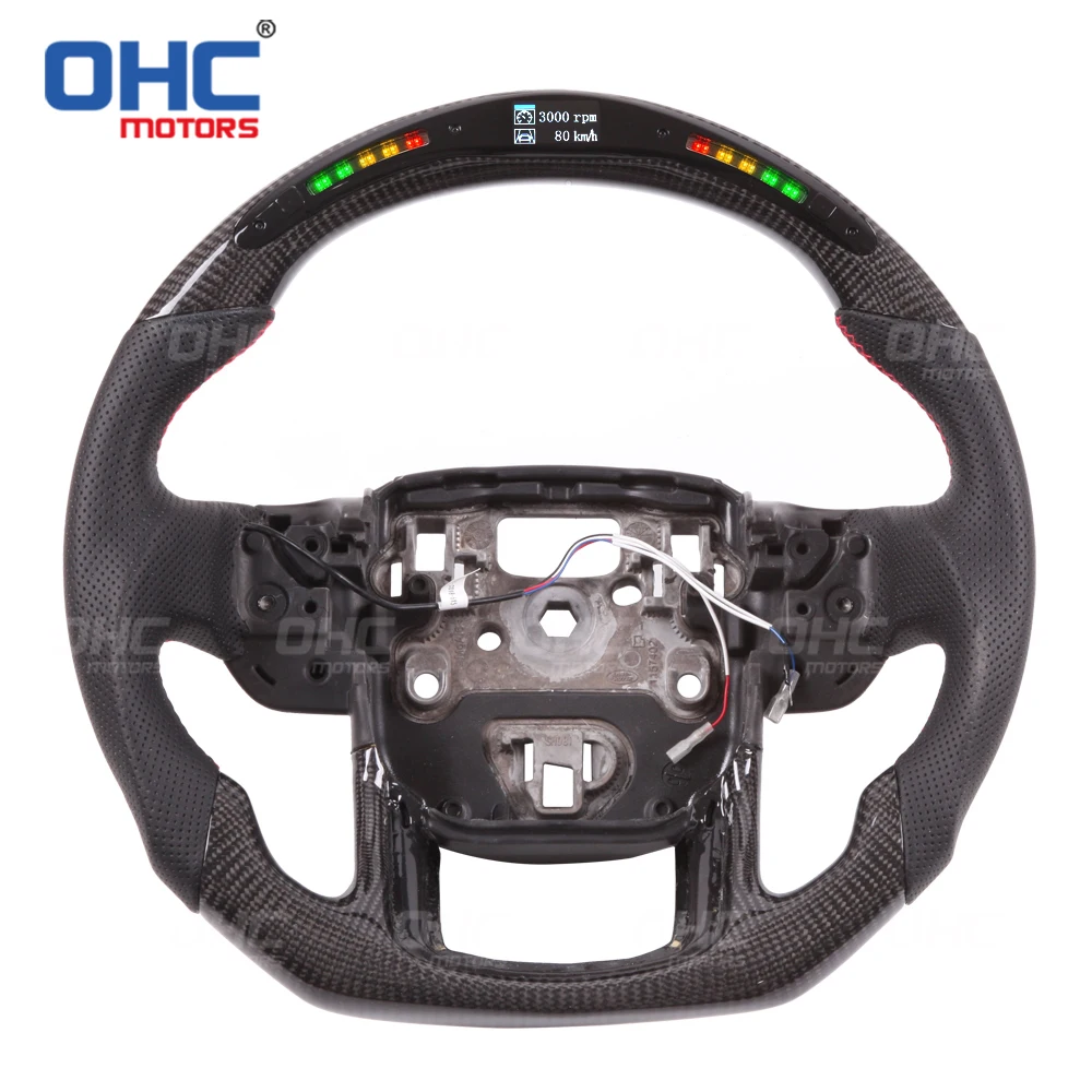 

100% Real Carbon Fiber LED Display Steering Wheel Compatible for Range Rover Discovery Sports Evoqu-e Vogue
