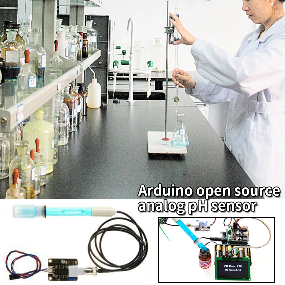 

Board Test Tool Analog PH Sensor Kit Module Meter Monitoring Indicator Light Probe Control Cable Regulator Shield